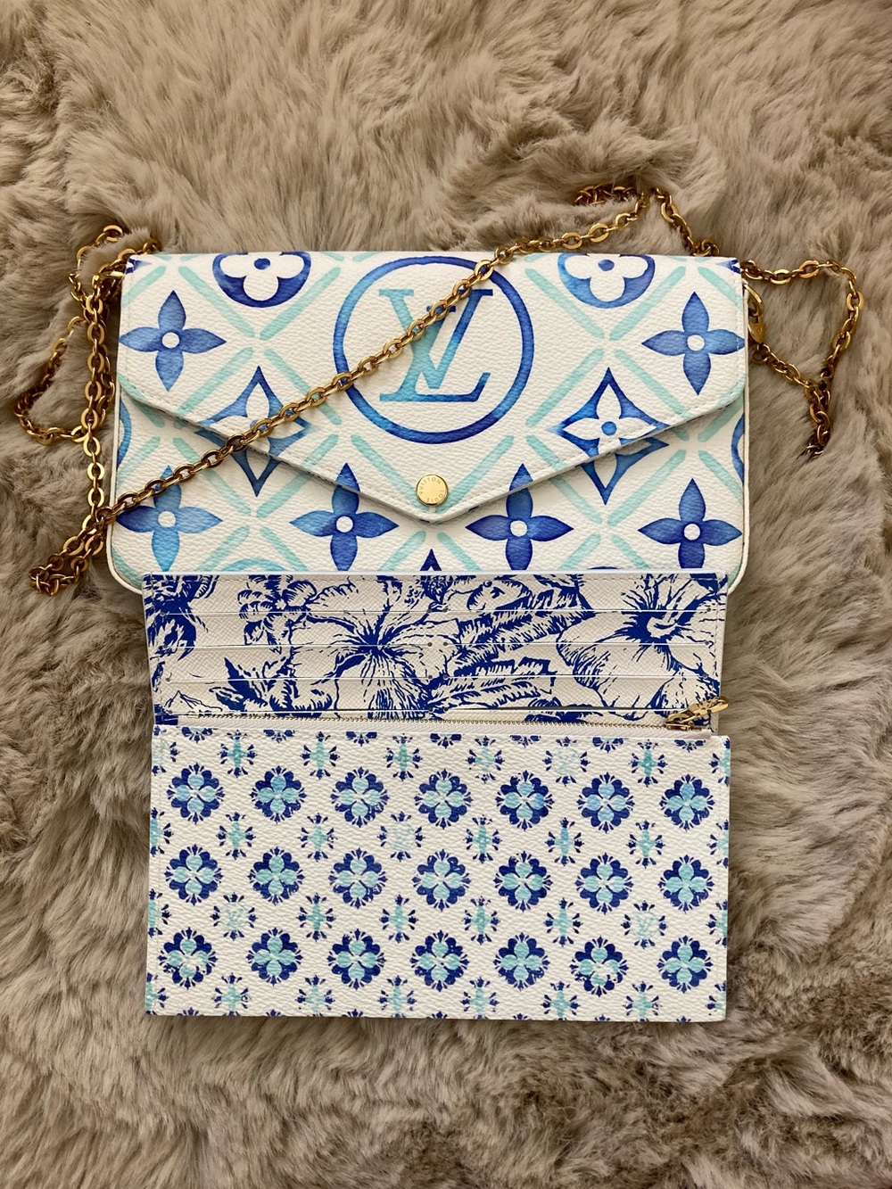 Louis Vuitton Felicie Pochette 2024 By the Pool Lagoon Blue